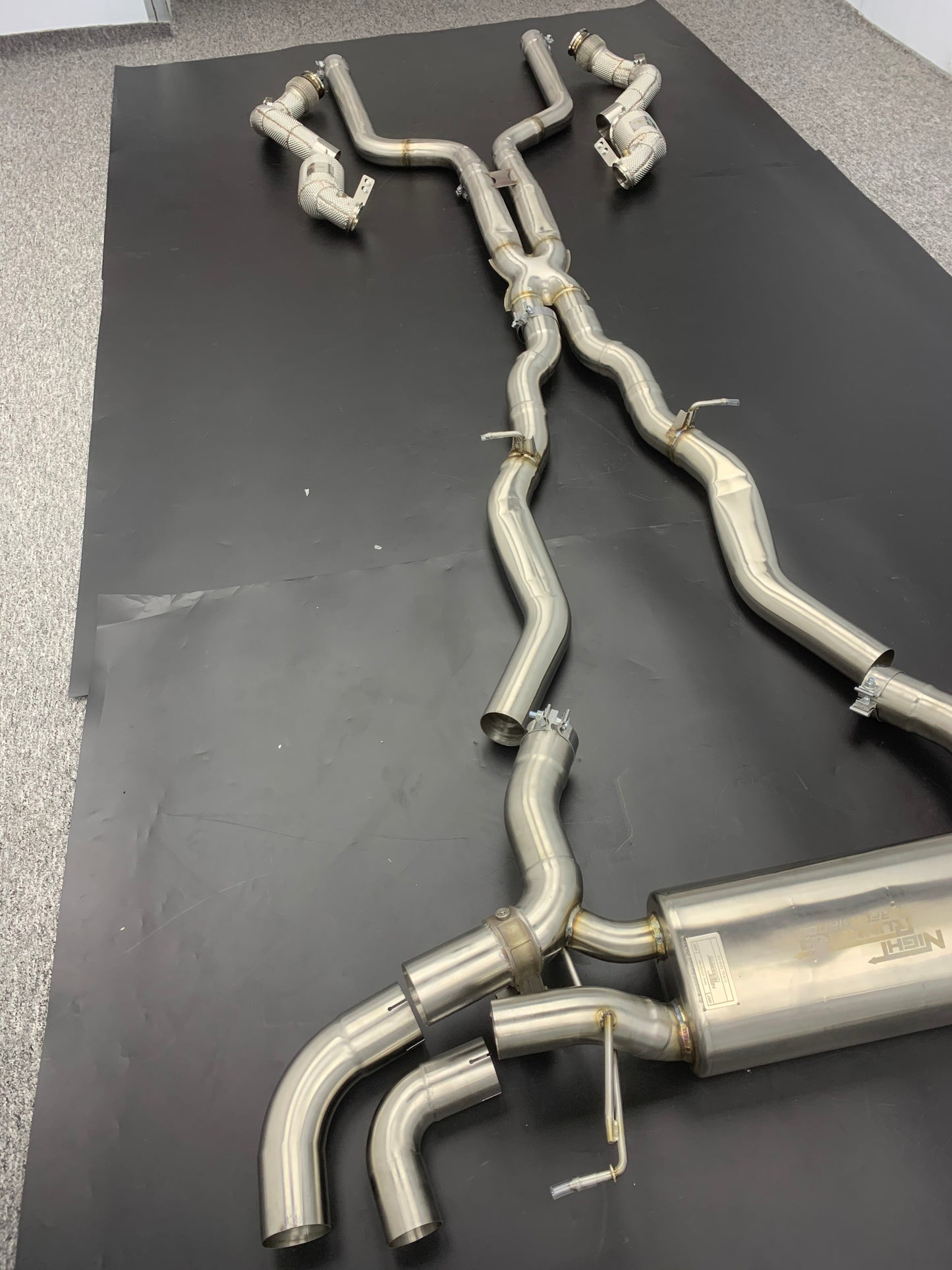 NRP BMW M5 M8 Catless Downpipes with Heat Shield