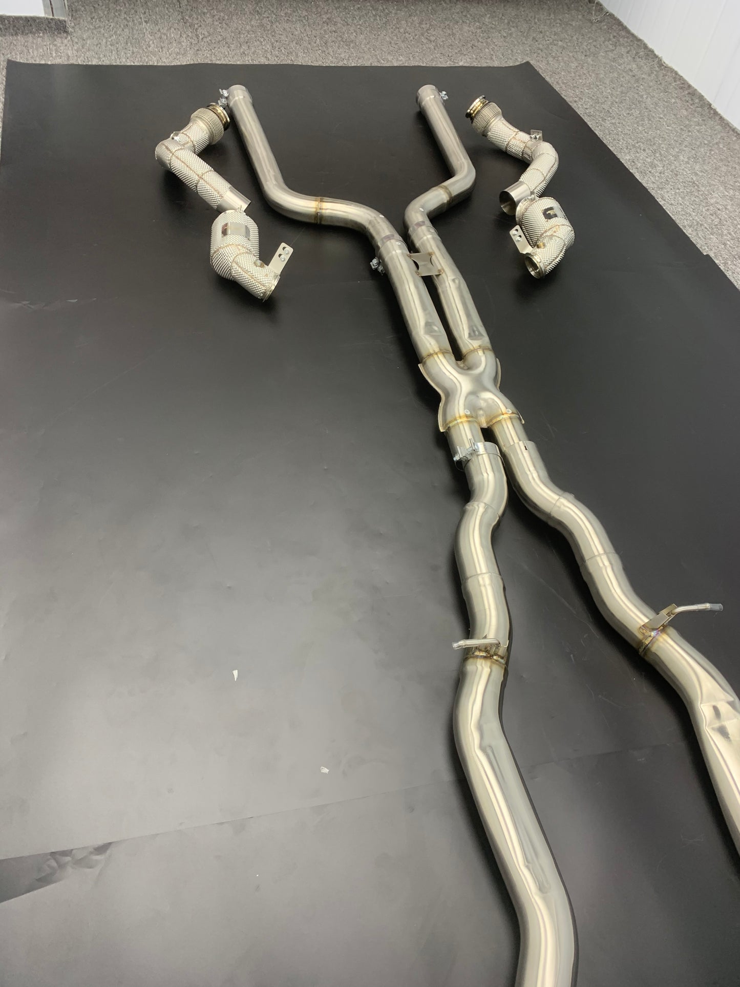 NRP BMW M5 M8 Catless Downpipes with Heat Shield
