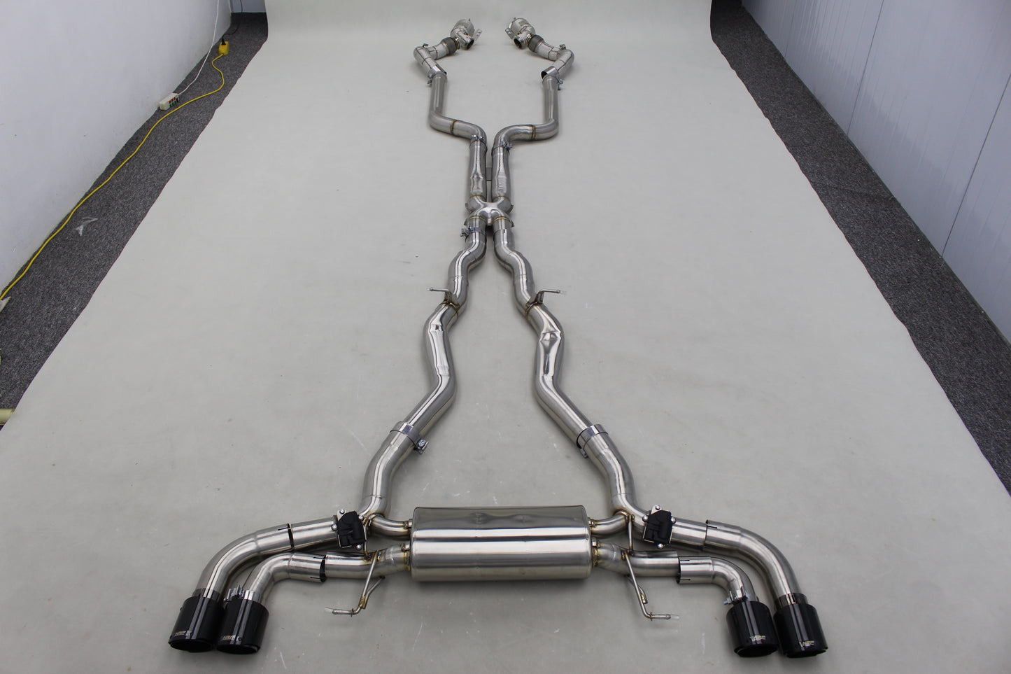 NRP BMW M5 M8 Catless Downpipes with Heat Shield