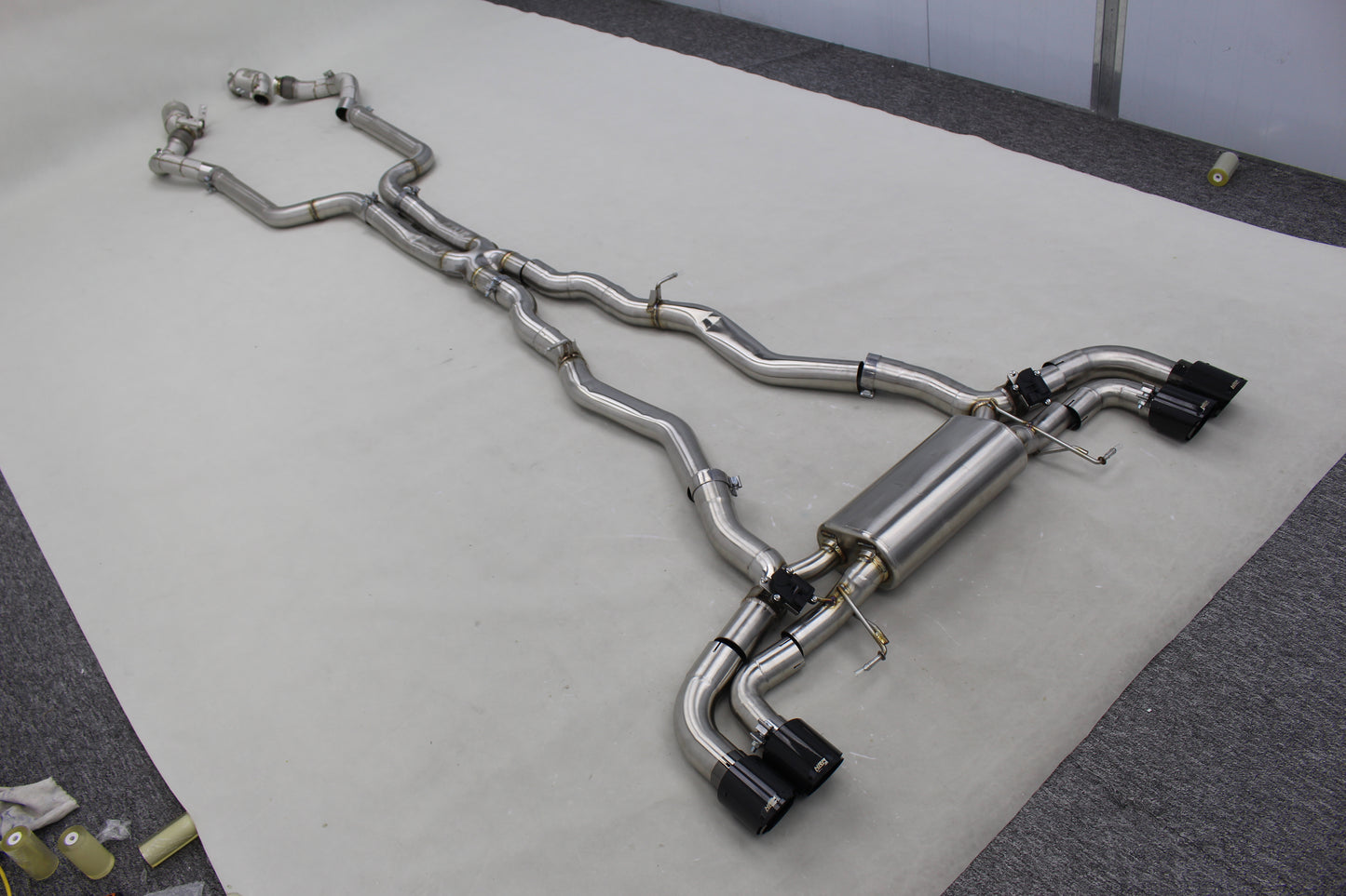 NRP BMW M5 M8 Catless Downpipes with Heat Shield