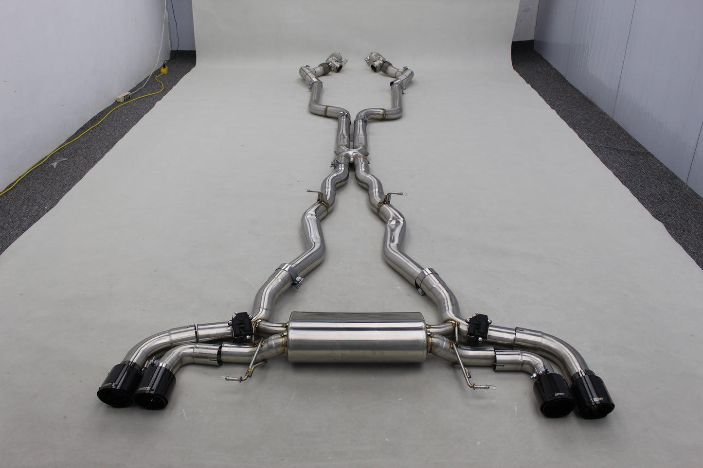 NRP BMW M5 M8 Catless Downpipes with Heat Shield