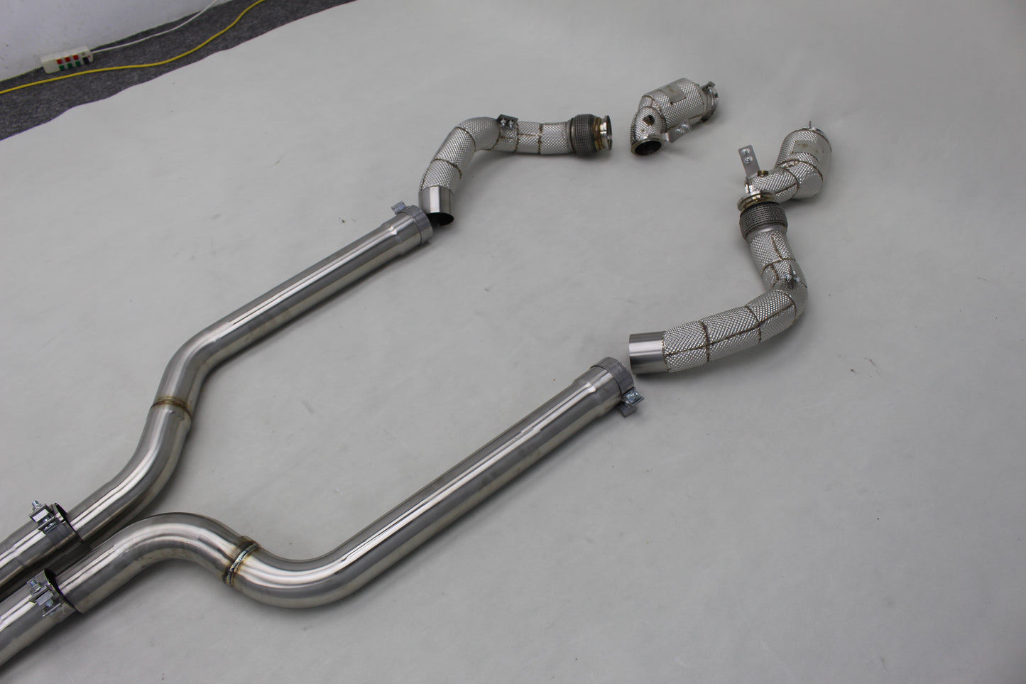 NRP BMW M5 M8 Catless Downpipes with Heat Shield