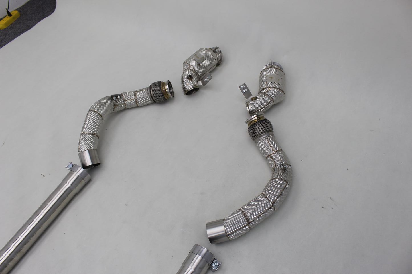 NRP BMW M5 M8 Catless Downpipes with Heat Shield