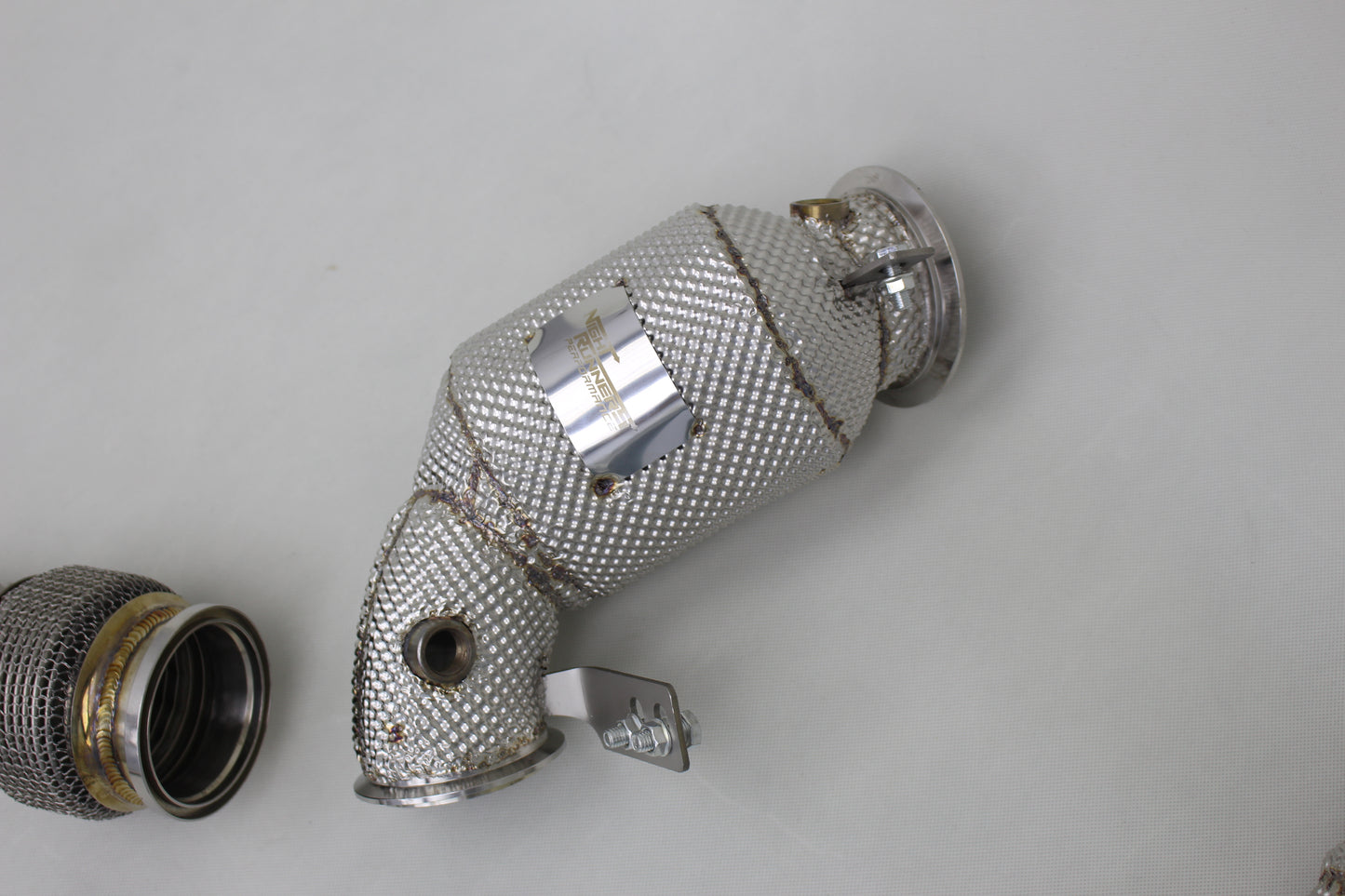 NRP BMW M5 M8 Catless Downpipes with Heat Shield