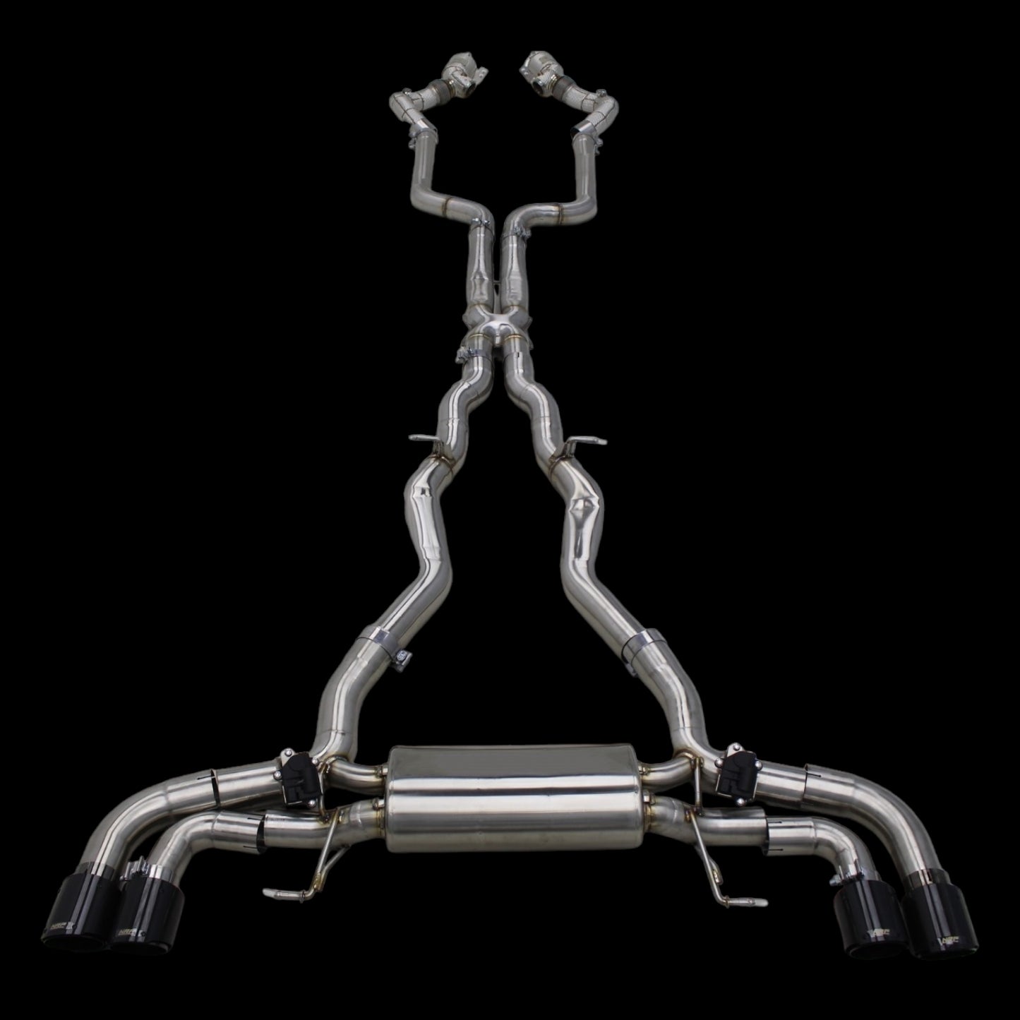 NRP M5 M8 Catted High-Flow Downpipes with Heat Shield