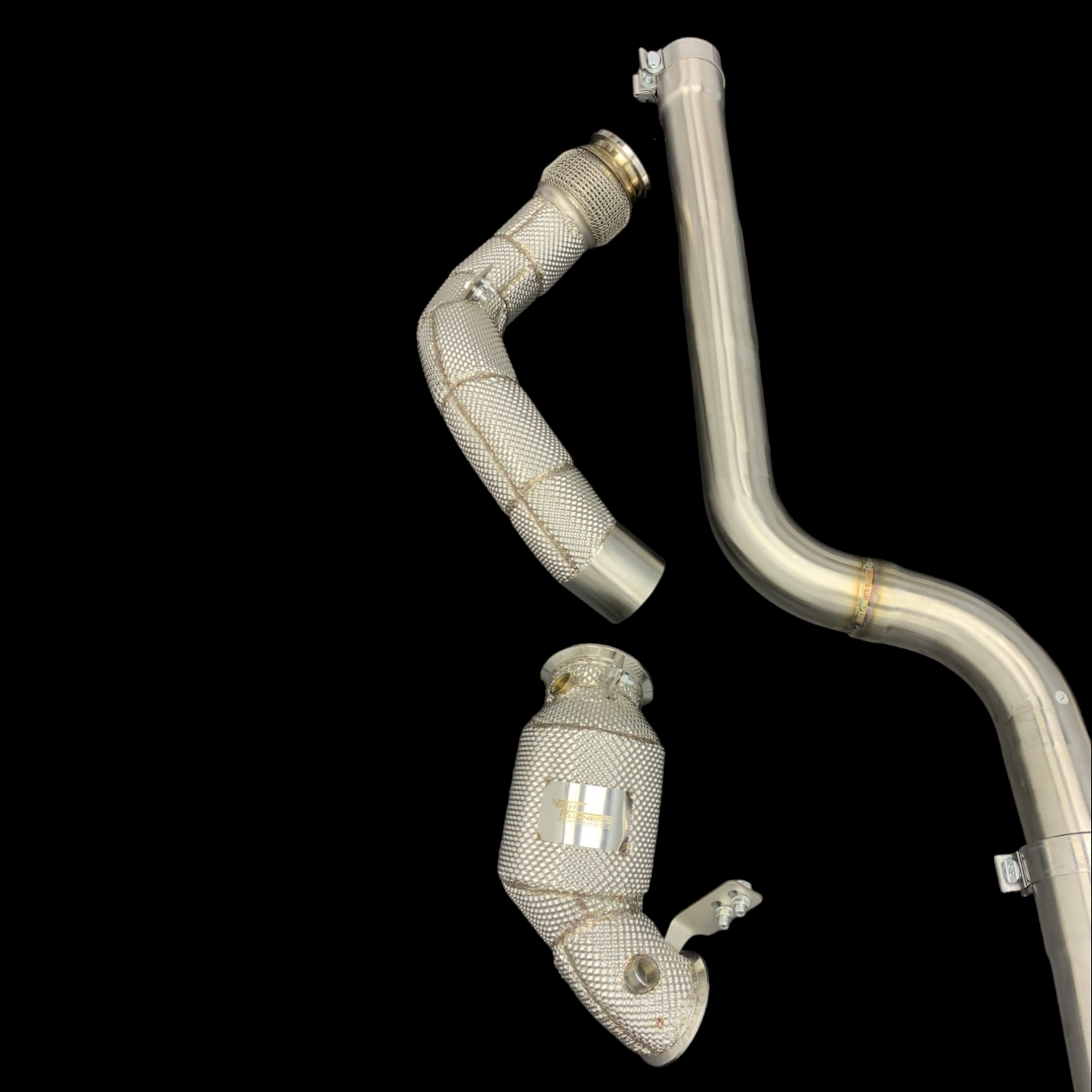NRP BMW M5 M8 Catless Downpipes with Heat Shield
