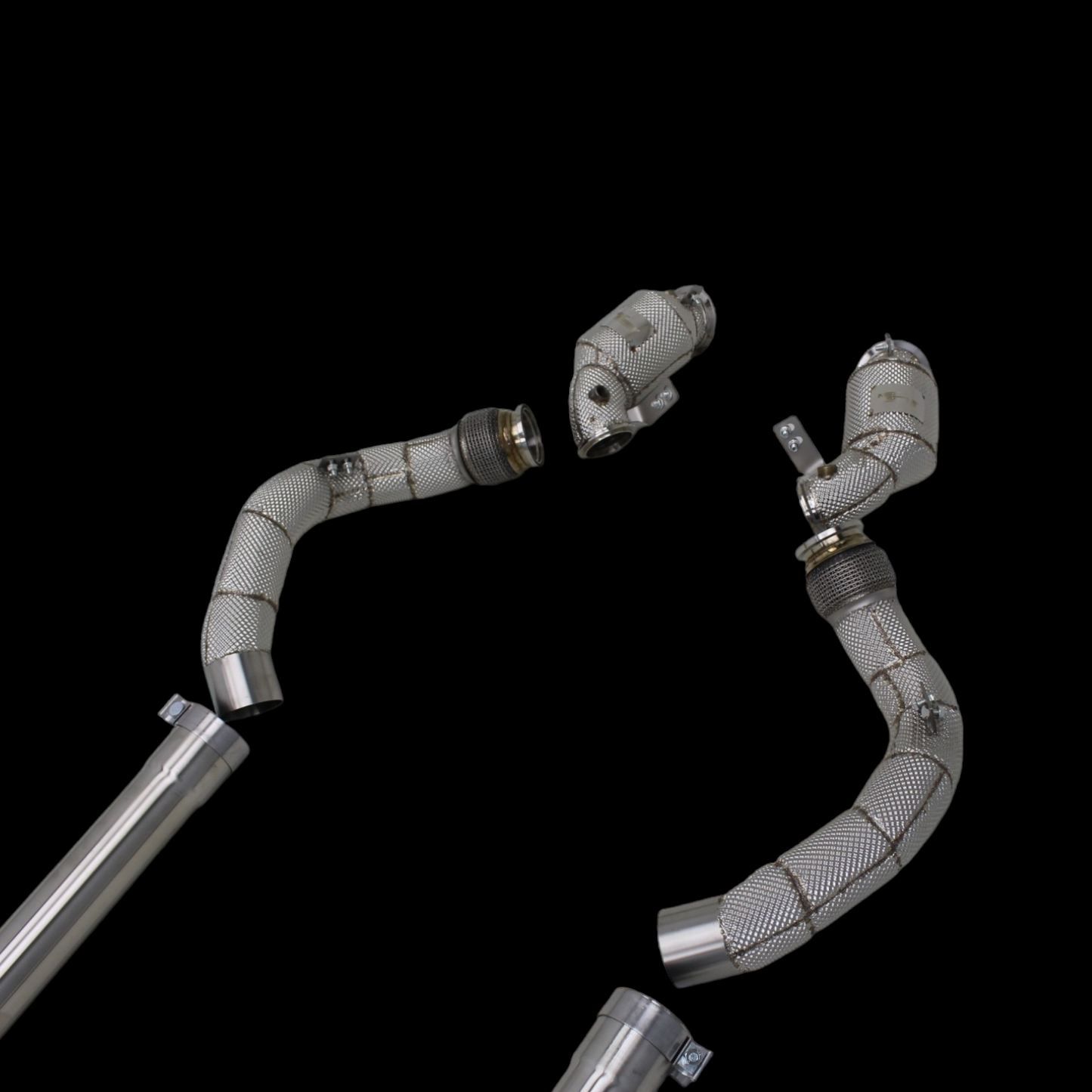 NRP M5 M8 Catted High-Flow Downpipes with Heat Shield