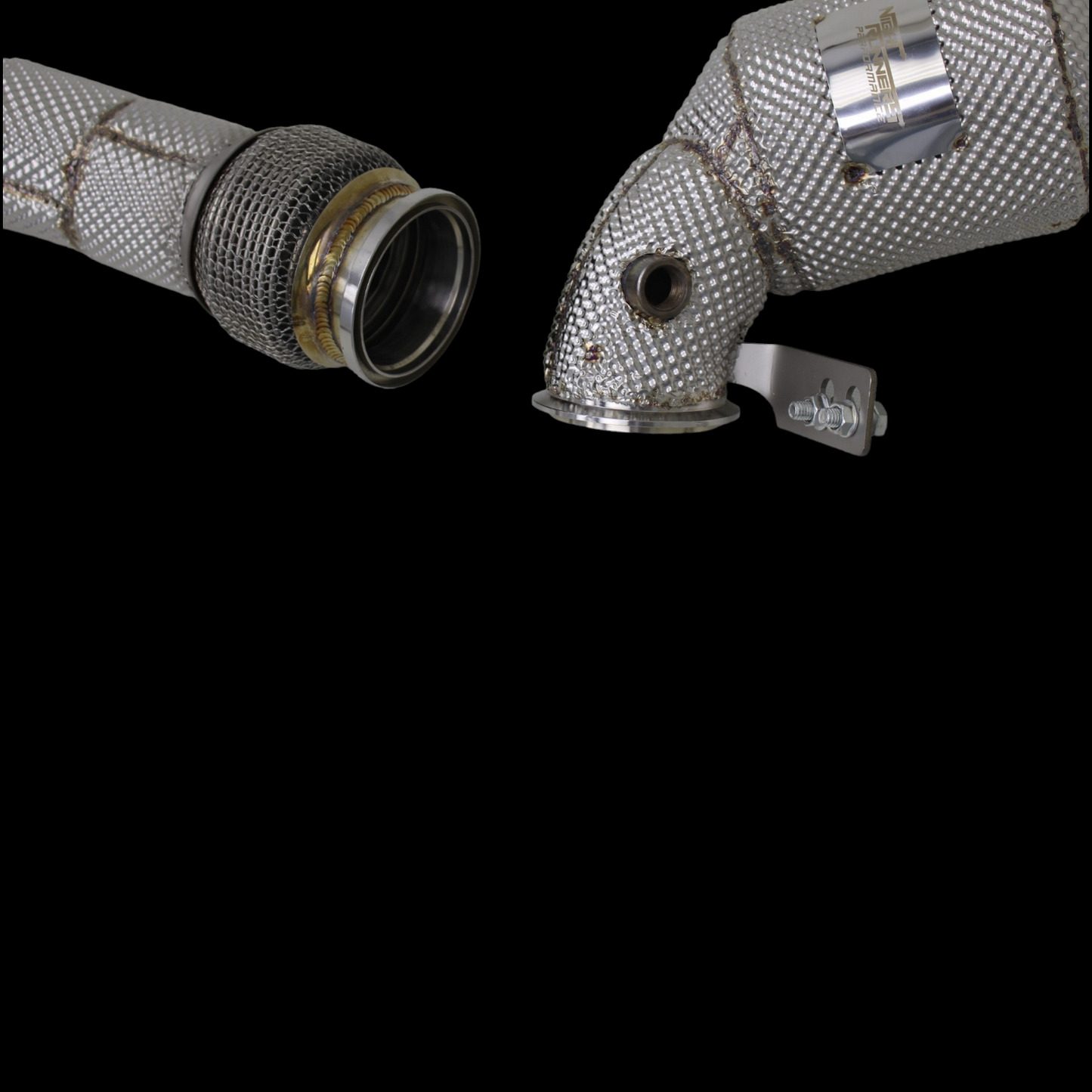 NRP BMW M5 M8 Catless Downpipes with Heat Shield