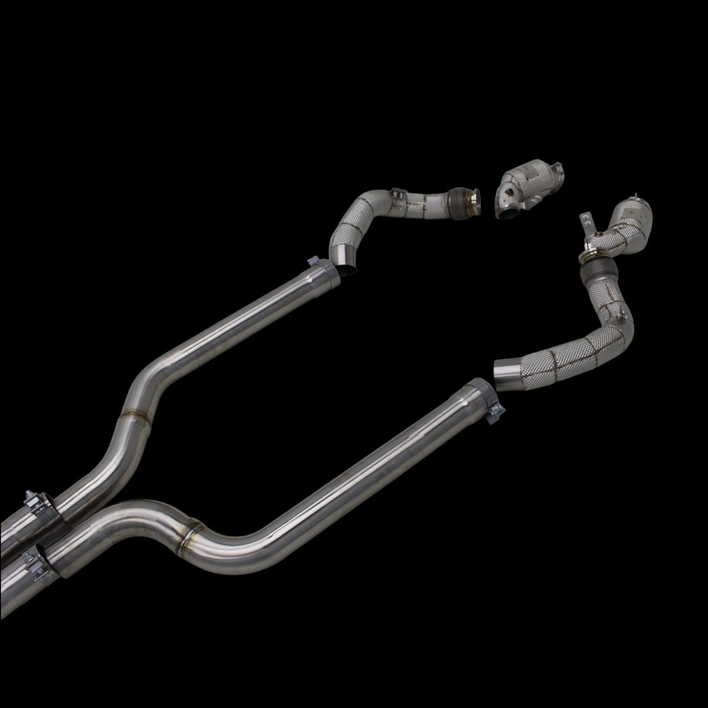 NRP BMW M5 M8 Catless Downpipes with Heat Shield