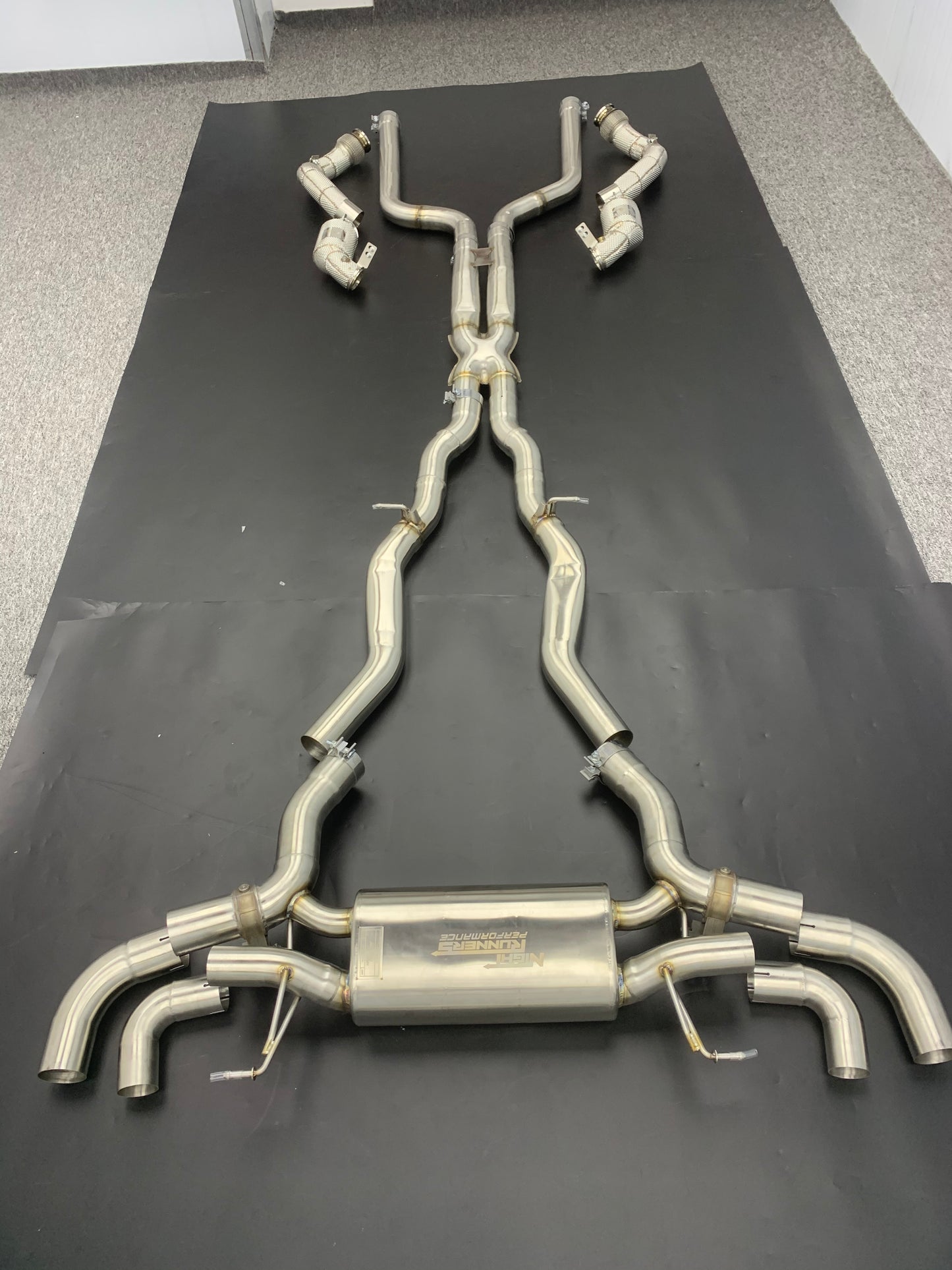 NRP BMW M5 M8 Catless Downpipes with Heat Shield