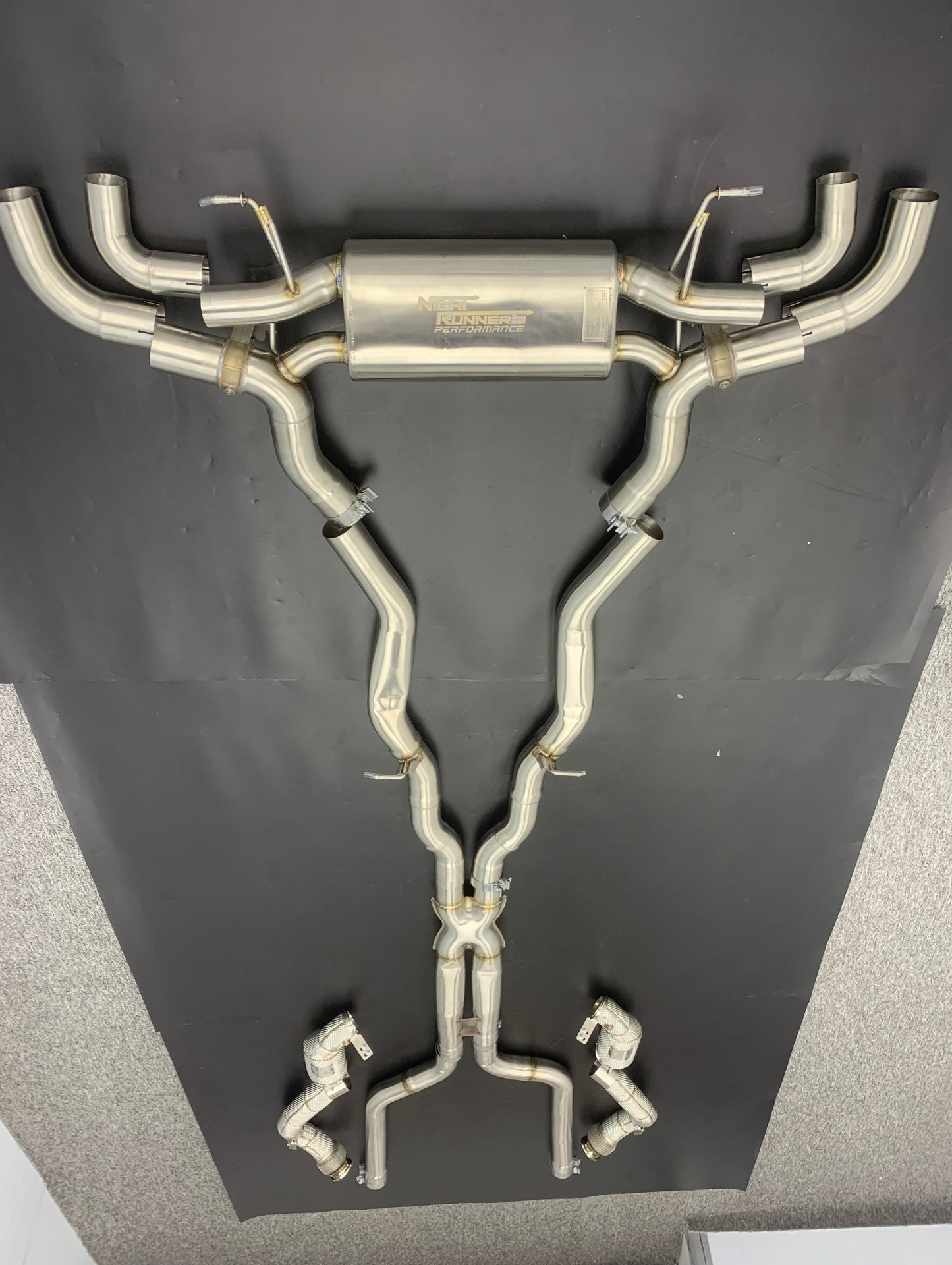 NRP BMW M5 M8 Catless Downpipes with Heat Shield