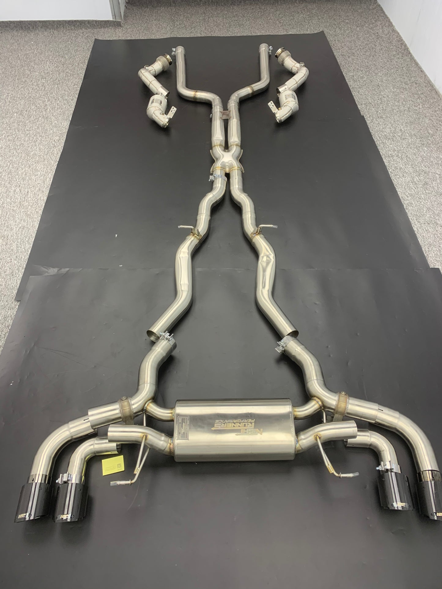 NRP BMW M5 M8 Catless Downpipes with Heat Shield