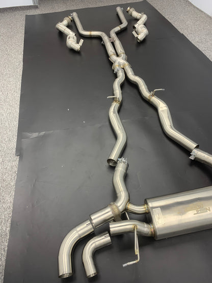 NRP BMW M5 M8 Catless Downpipes with Heat Shield