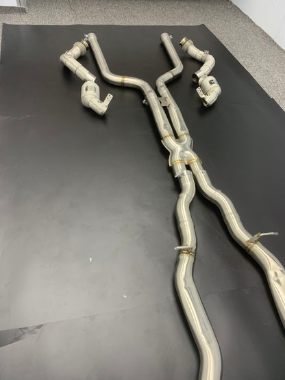 NRP BMW M5 M8 Catless Downpipes with Heat Shield