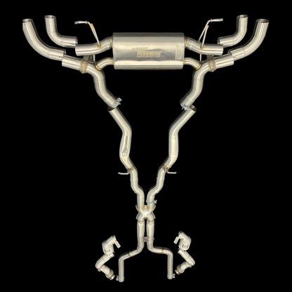 NRP M5 M8 Catted High-Flow Downpipes with Heat Shield