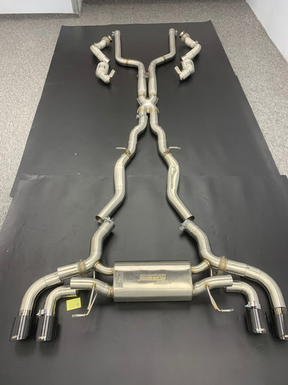 NRP BMW M5 M8 Catless Downpipes with Heat Shield